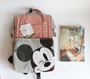 日本双肩包女米奇迪士尼背包乐天学生书包外出旅行包包妈妈咪包