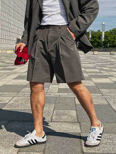 短裤 高质量式 夏季 代购 西装 男装 宽松直筒五分青年男士 韩国正品