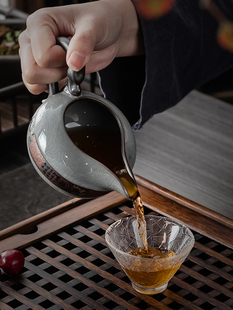 茶器公平杯 陶瓷茶具玻璃分茶器一体分茶杯紫砂装 公道杯茶漏套装
