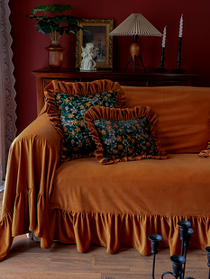 美拉德焦糖色沙发巾沙发套北欧简约现代通用型沙发坐垫全盖万能罩