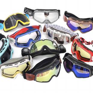 百分百风镜哈雷复古越野机车头盔护目镜骑行摩托车防风沙防护眼镜