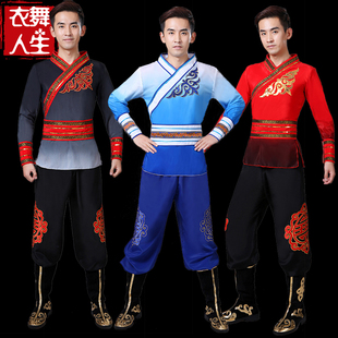 打鼓服演出服男成人中国风民族舞蹈舞龙舞狮腰鼓秧歌服装 2024新款