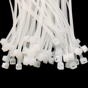 尼龙新料加粗耐老化白色黑色塑料尼龙扎带4X100mm足数500条捆扎带