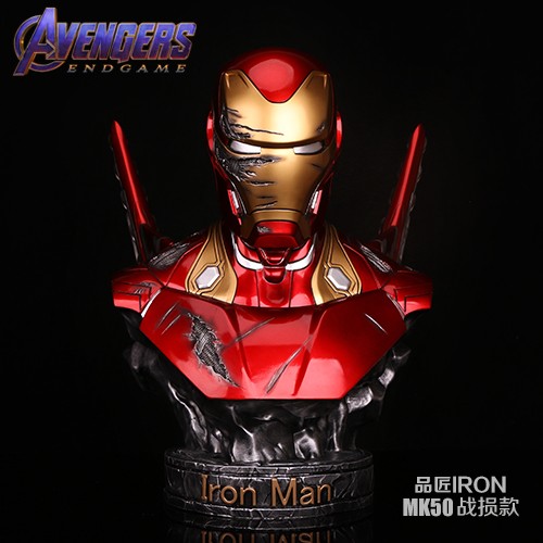 复仇者联盟4钢铁侠MK50半身胸像手办模型雕像摆件收藏礼品系列