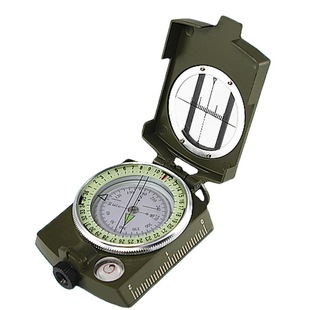 备现货 户外登山野营指南针定向指北针金属透镜地质罗盘仪刻度尺装