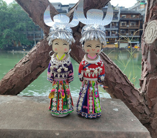 民族风特色手工艺品少数民族娃娃人偶居家装 饰摆件中国风木偶 包邮