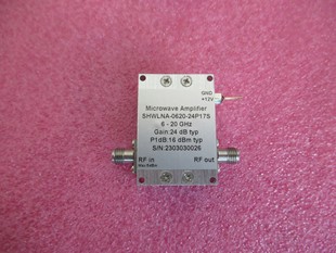 16dBm功率 射频微波驱动放大器 SMA头 20GHz 12V电压 24dB增益