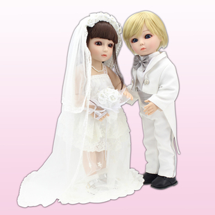 硬硅胶SD新郎新娘结婚礼物BJD娃娃精美礼品 热销推荐