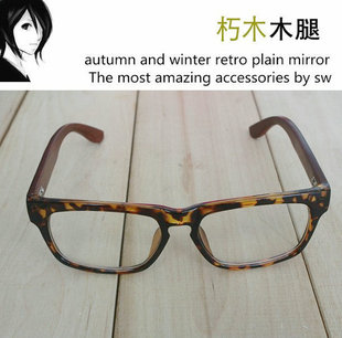 日本潮男女余文乐文艺tr90豹纹眼镜架韩版 个性 黑框眼镜框 木质正品