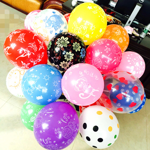 加厚多款 气球玩童置通地推儿具可爱礼品100个装 饰 汽球场.景布卡装