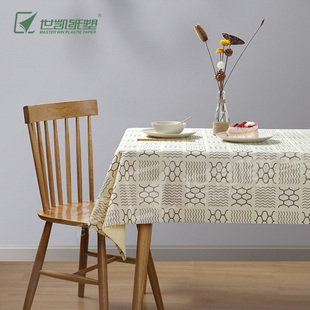 一次性加厚桌布防水防油桌垫盖布餐桌布茶几印花台布圆桌长方形