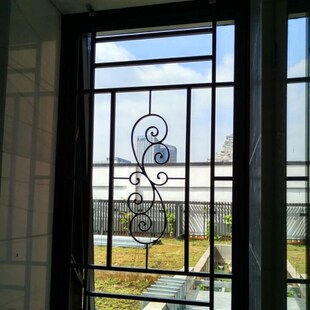 防盗窗防护栏铝合金窗户护栏阳台窗户儿童防护窗Y花厦门定 包安装