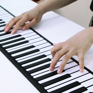 儿童初学MI手I电子软 D卷琴钢88键k折叠便携成人加厚专业版