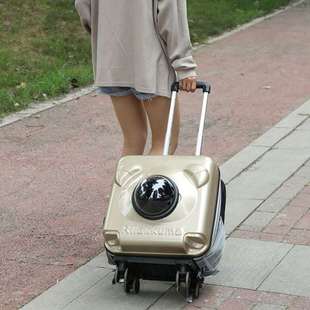 宠物拉杆箱猫咪出行箱狗狗行李箱外出包包便携包泰迪猫包可爱个性