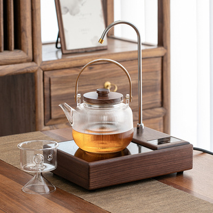 自动上水电陶炉煮o茶器泡茶壶玻璃煮茶壶办公室煮蒸茶器烧水 新品