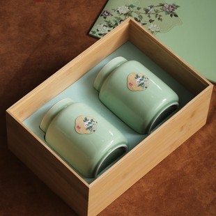 龙井碧螺春信阳毛尖黄山毛峰恩施玉露礼盒空盒 绿茶陶瓷茶叶罐包装