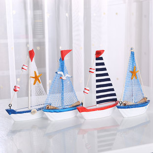 饰品 轮船木幼儿园手工diy制作帆船模型小摆件儿童玩具表演道具装
