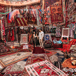 乡村复古土耳其地毯 北欧民族风摩洛哥波斯地毯客厅卧室床边垫美式