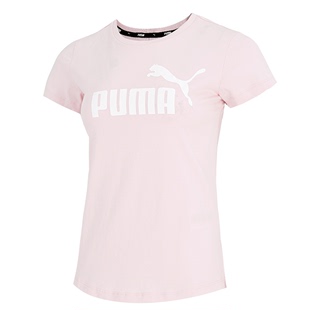 673075 PUMA彪马 新款 短袖 上衣T恤 运动服圆领粉色半袖 女子秋季