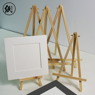 折叠木质幼儿园作品展示 油画棒相框小画架迷你三脚架平板支架台式