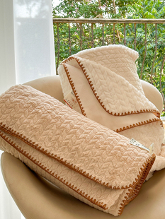 夏季 薄款 珊瑚法兰绒沙发毯办公室午睡毯子 兔兔绒毛毯床单绒毯冬季