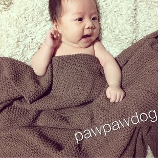 A类全棉 满月百天纯棉婴儿摄影道具毯针织毯儿童毯空调毛线毯 包邮