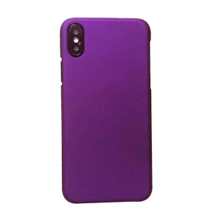 适用细磨砂适用于iPhoneXR深紫色手机壳苹果XR半包硬壳散热好塑料