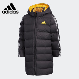 Adidas 新款 冬季 男小童中长连帽羽绒服EH4135 阿迪达斯正品