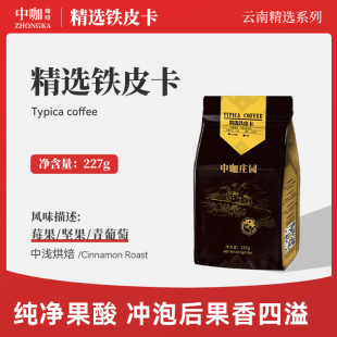 中咖庄园 精品铁皮卡 可现磨咖啡粉蓝山风味227G 云南小粒咖啡豆