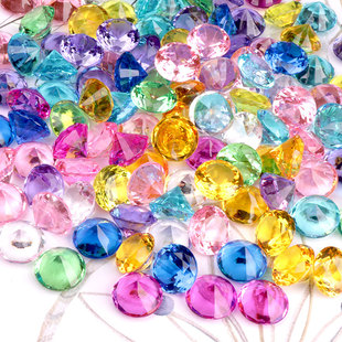 饰 亚克力仿水晶玻璃塑料宝石幼儿园奖励钻石七彩公主游乐场柜台装