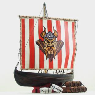 套材 Knarr 72木质古典帆船模型拼装 Viking 维京商业运输船