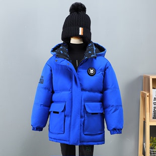 男童冬装 保暖外套两面穿新款 棉袄中大童韩版 棉服 棉衣儿童加厚冬季