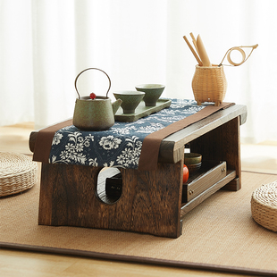 炕桌家用折叠茶台卧室坐地小茶几 实木榻榻米矮桌子飘窗小桌子日式