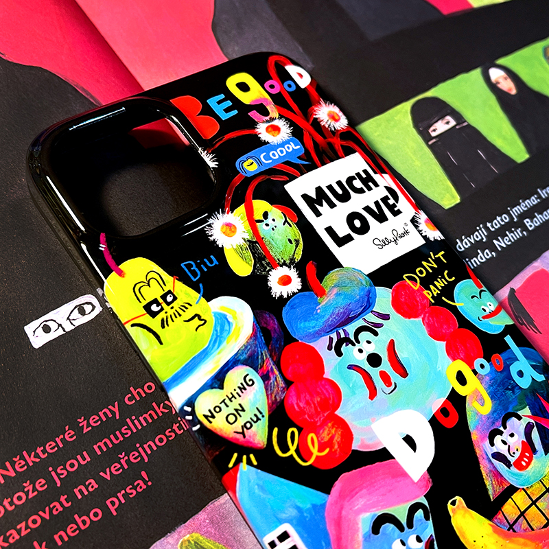 SillyPark原创设计适用于iPhone15手机壳IMD亮面大孔软壳BeGood