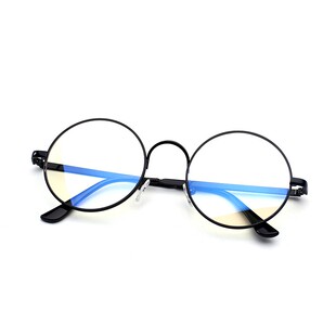 防蓝光近视眼镜女护目电脑圆形平光镜男潮复古无度数学生装 饰镜子