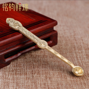 11.5cm勺子香道工具藏密修法金刚勺铜勺火供烟供勺子家用供佛
