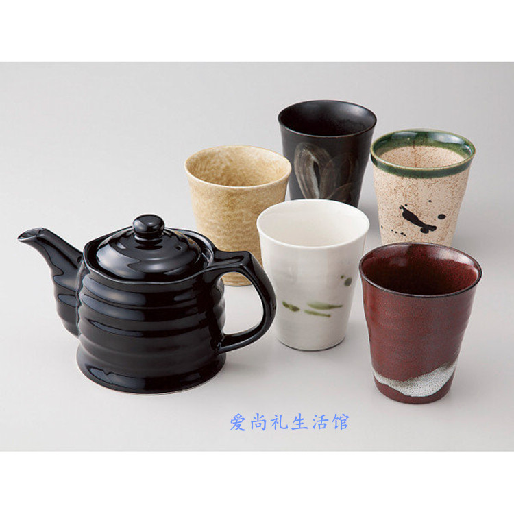 礼盒礼品 雅風窯 日式 简约陶器茶壶茶杯茶具6件套装 日本进口 特价