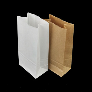 特价 手提袋面包打包袋500只 4磅进口防油纸袋 白色 小号牛皮纸袋