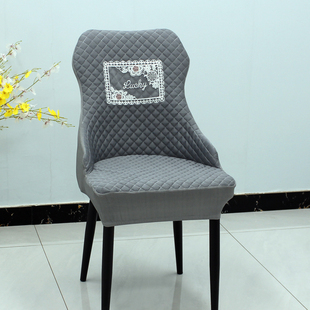 北欧餐椅套罩弧形轻奢家用加厚全包弹力异形椅子套罩高端椅垫坐套