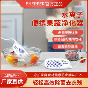 家用洗菜水果消毒农药残留果蔬净化器 便携式 Enerfer水离子清洗机