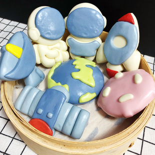 宇航员航天飞船宝宝卡通馒头模具立体果蔬面食辅食造型制作工具3d