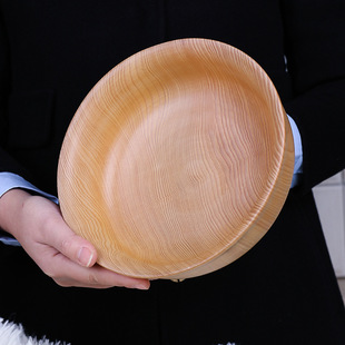 创意整木反边大碗手工挖空实木汤碗带底纹理沙拉碗清新家用大木碗