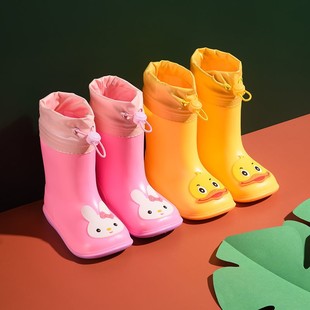 儿童雨鞋 水靴小童幼儿水鞋 男童女童防滑胶鞋 婴儿 宝宝雨靴雨衣套装