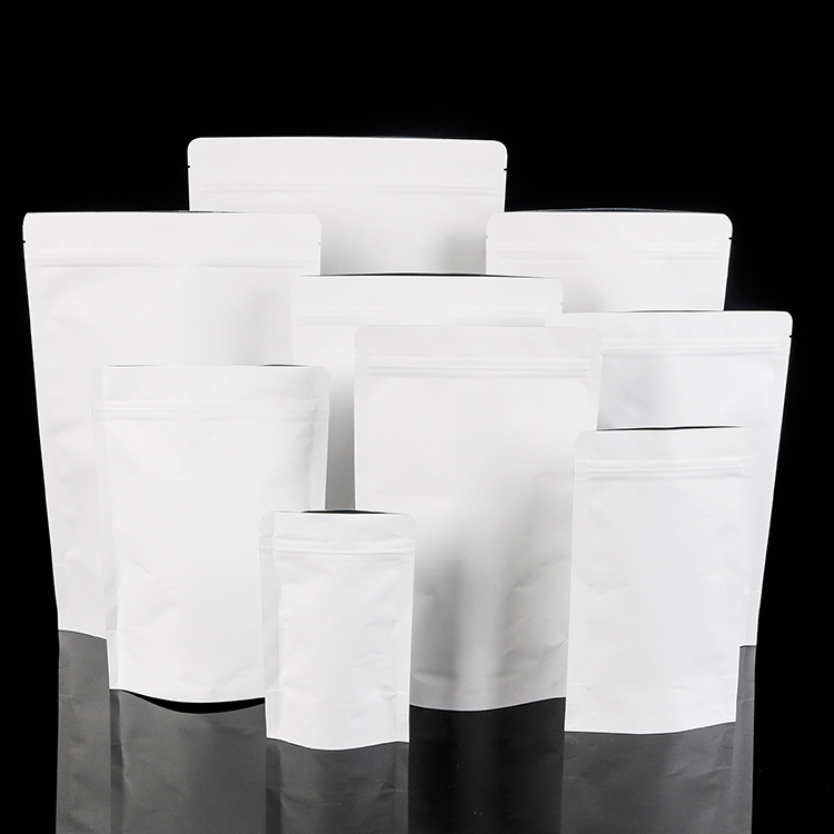 袋复铝箔密封袋现货印刷 白色自立牛皮纸袋子自封袋通用食品包装