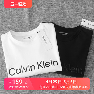 印花logo圆领女T恤 Klein 凯文克莱简约CK休闲短袖 男士 Calvin 美版