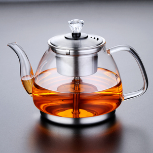 电磁炉专用玻璃蒸茶壶 加厚耐热蒸汽煮茶壶 家用大容量黑茶蒸茶器