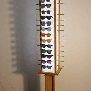 太阳镜旋转落地展示架可移动太阳镜摆件创意眼镜架墨镜架亚克力新