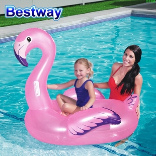 Bestway水上浮排火烈鸟泳圈游泳坐骑游艇水上浮力圈戏水玩具浮床