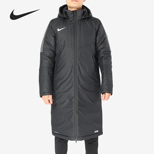 Nike 男子中长款 冬季 拉链保暖中超足球棉衣AR4502 耐克正品