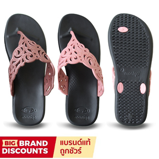 泰国人字拖鞋 女moniga夏季 不臭脚黑色凉拖 外穿沙滩低跟夹脚时尚